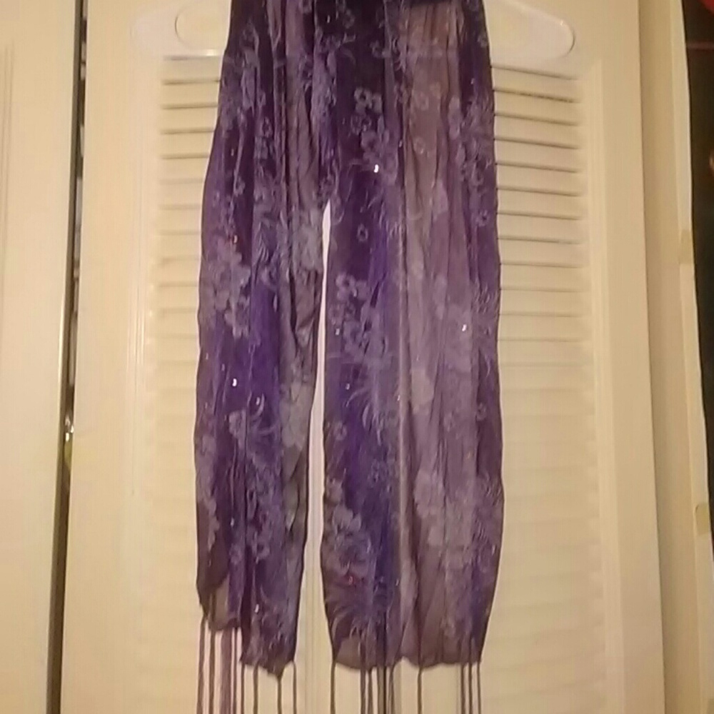 Beautiful Purple Sheer Scarf